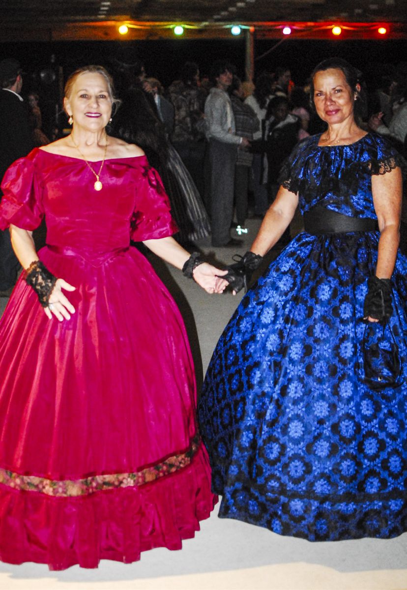 Ladies show off their finest at the Saturday Ball.