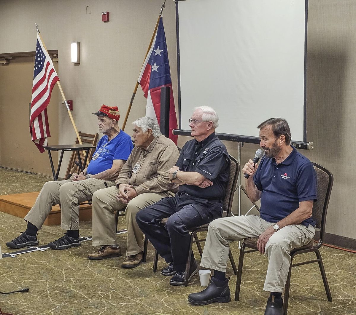 Panel L-R: Michael Green, Dr. Stanbery, General Parker Hills, and Dr.