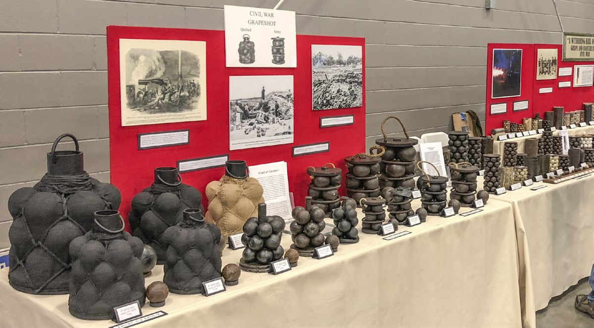 David Gotter’s massive display of “A Withering Hail Of Iron – Grape And Canister In The Civil War.”