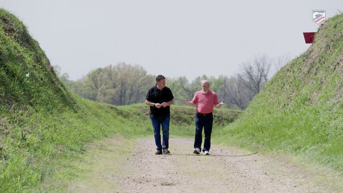 Dr. Chris Mackowski in conversation with Dr. Timothy B. Smith during the Vicksburg Virtual Field Trip. American Battlefield Trust.