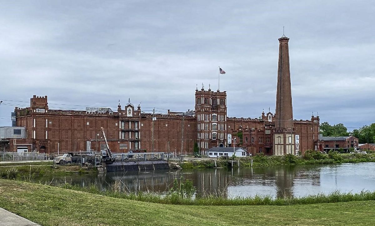 Today’s view of Powder Works Chimney and the repurposed Textile Mill. (Gould B. Hagler II, photo)