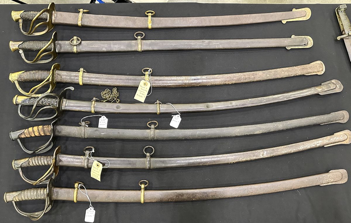 Brian Akins of Rebel Relics brought a number of Confederate swords.