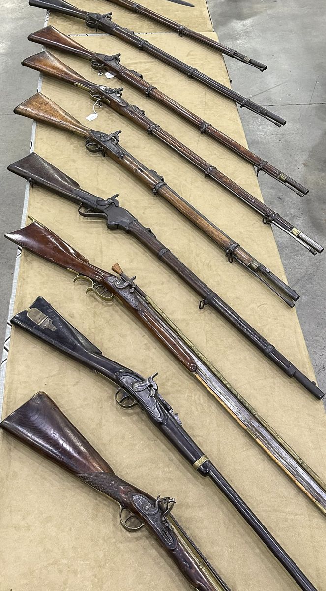 Nick Periut’s impressive selection of Civil War weapons.