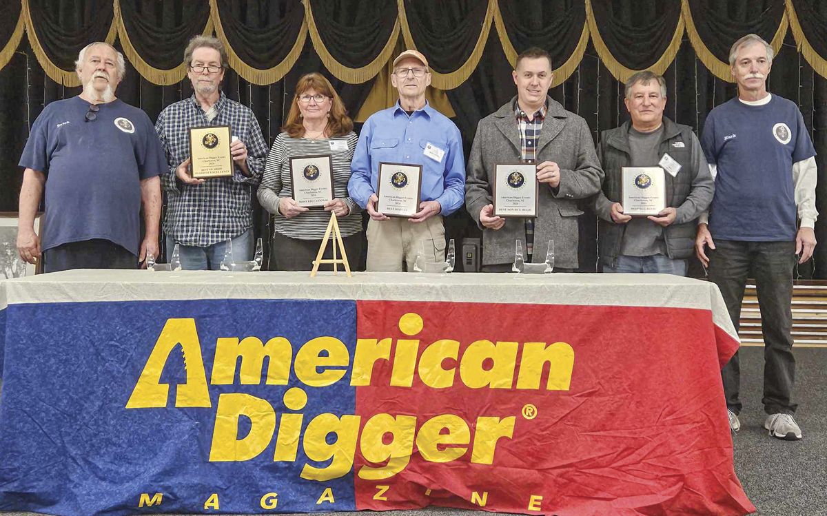 Lowcountry show promoters Butch Holcombe and Mark Schuessler pose with the award winners. L-R, Butch Holcombe, Tim Garrett, Connie Legare Brailsford, Nick Alderholt, Brendan Synnamon, Mike Mancuso, and Mark Schuessler.