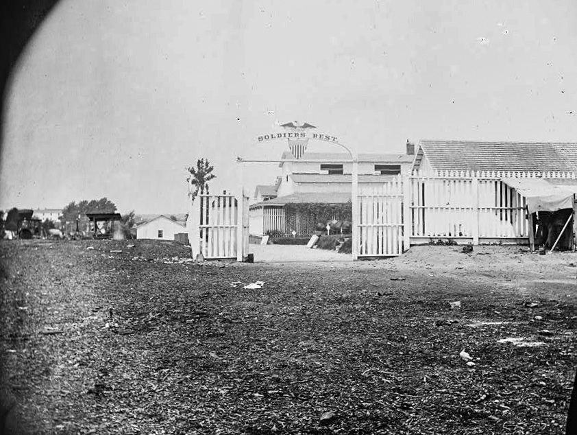 Figure 2. Photograph Gate Soldier’s Rest Alexandria. (Library of Congress)