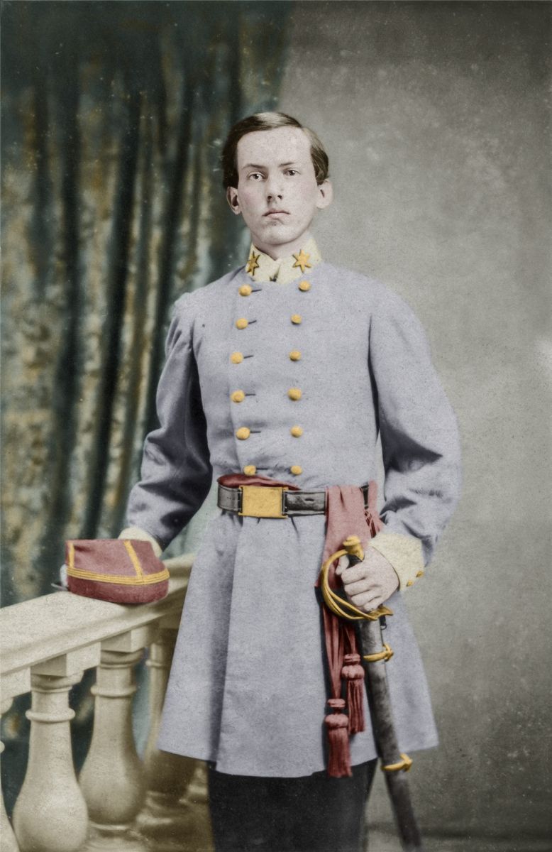 Col. John Haskell, C.S.A. Colorization © 2024 civilwarincolor.com, courtesy civilwarincolor.com/cwn. (Library of Congress)