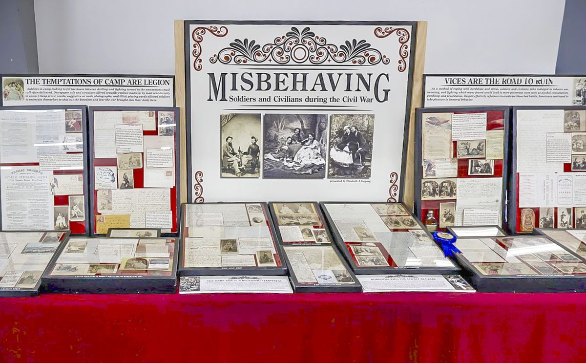 Elizabeth Topping award winning display, “Misbehaving – Soldiers and Civilians During the Civil War.”