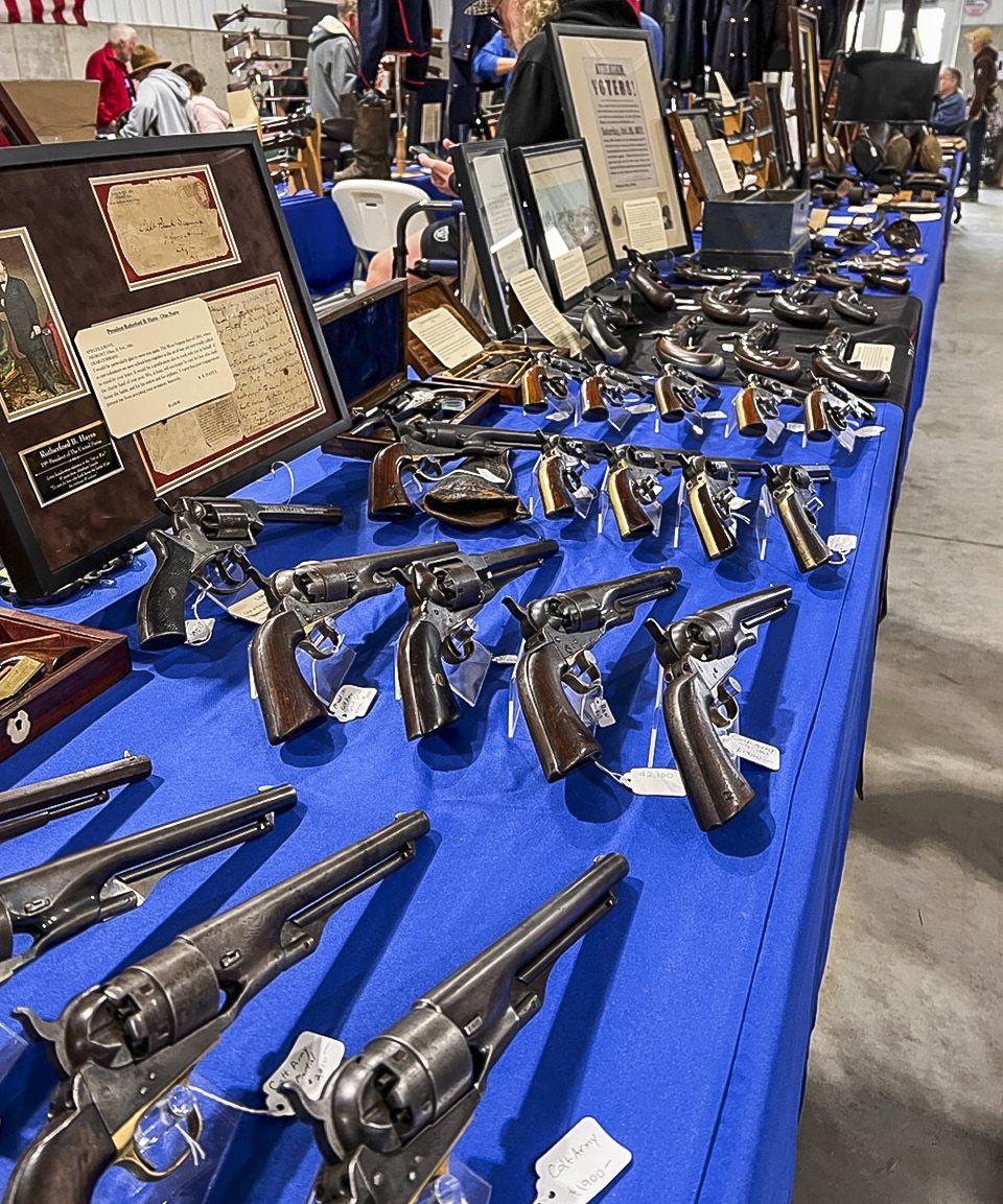 Antique firearms of all types were available throughout the show.