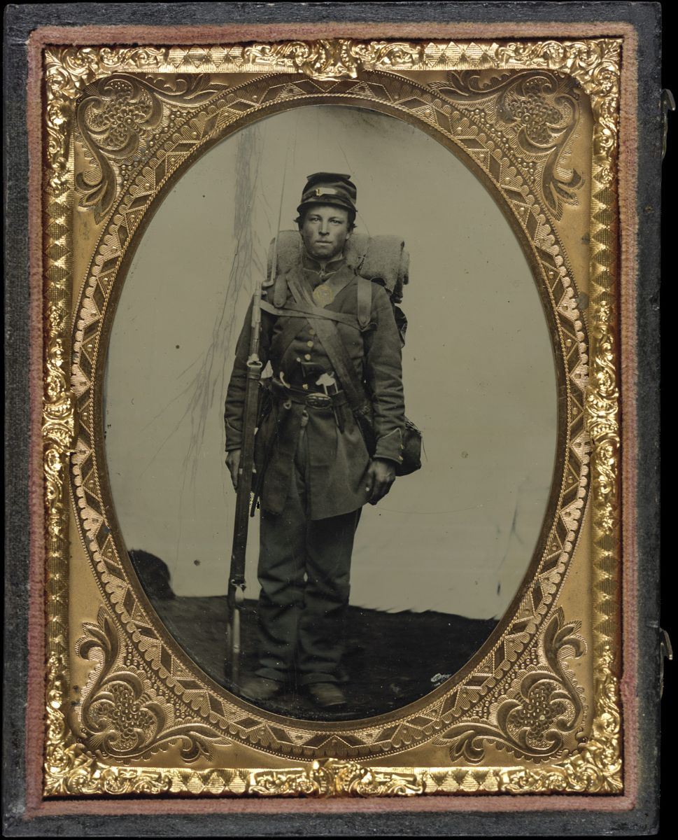 Soldiers had to carry a significant amount of equipment. It was common for them to lighten their marching loads by discarding items temporarily deemed superfluous. Blankets and overcoats scattered along the roadsides often receive mention in their letters and diaries. (Library of Congress)