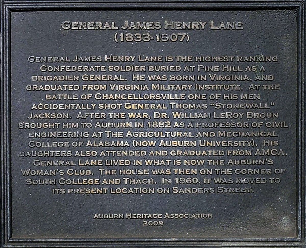 Historical marker for General James Henry Lane.
