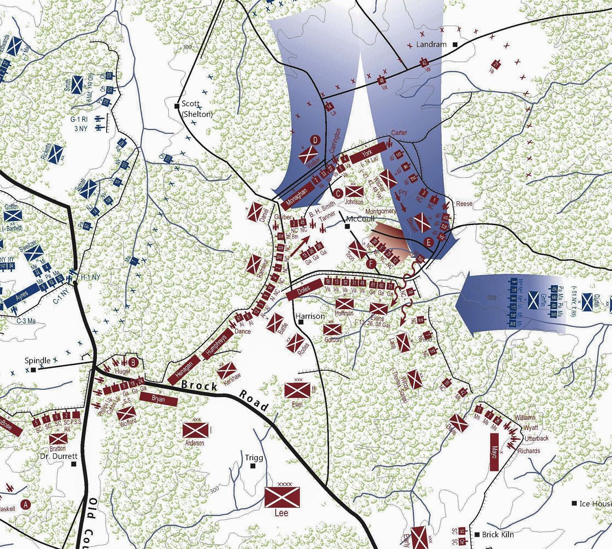 FRSP Spotsylvania map 10, May 12, 1864, 4-5 a.m.