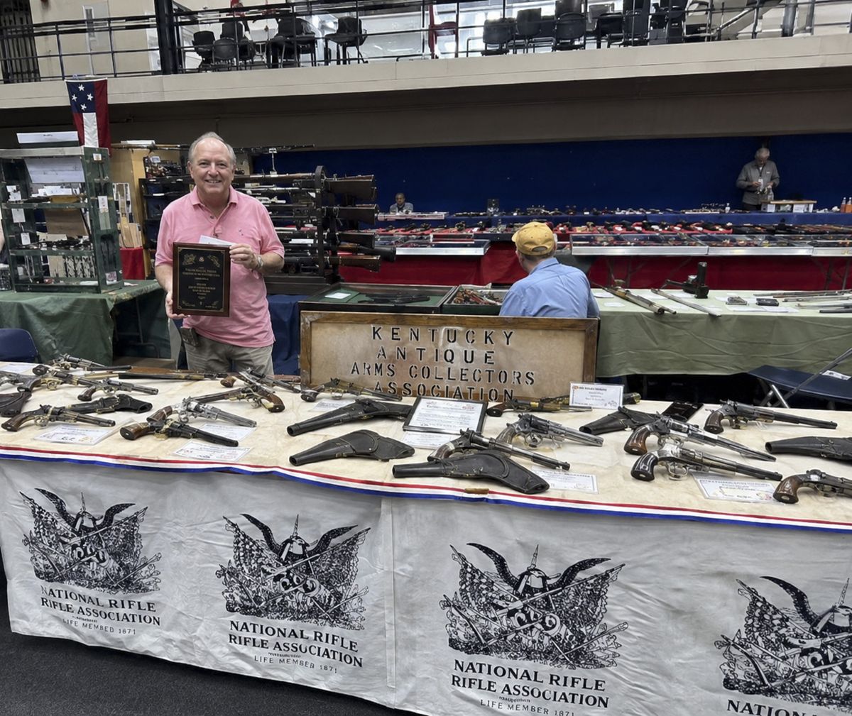 Most Educational Award: David Goff’s display, “U.S. Army Handguns 1861–1865,” presented a comparative study of Civil War sidearms.