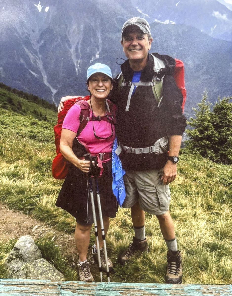 Cathy and I after completing the 105 mile Tour du Mont Blanc hike.