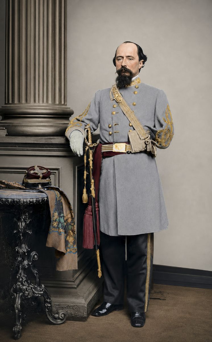Brig. Gen. William Wing Loring, C.S.A. Colorization © 2026, civilwarincolor.com. (Public Domain)