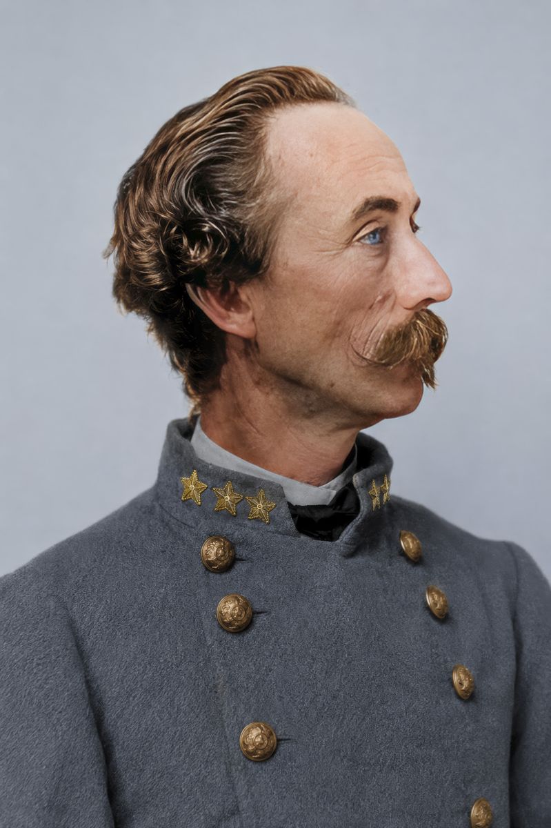 Brig. Gen. Thomas M. Scott, C.S.A. Colorization © 2026, civilwarincolor.com. (Public Domain)